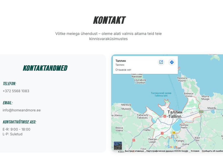 Corporate Website for Home&More