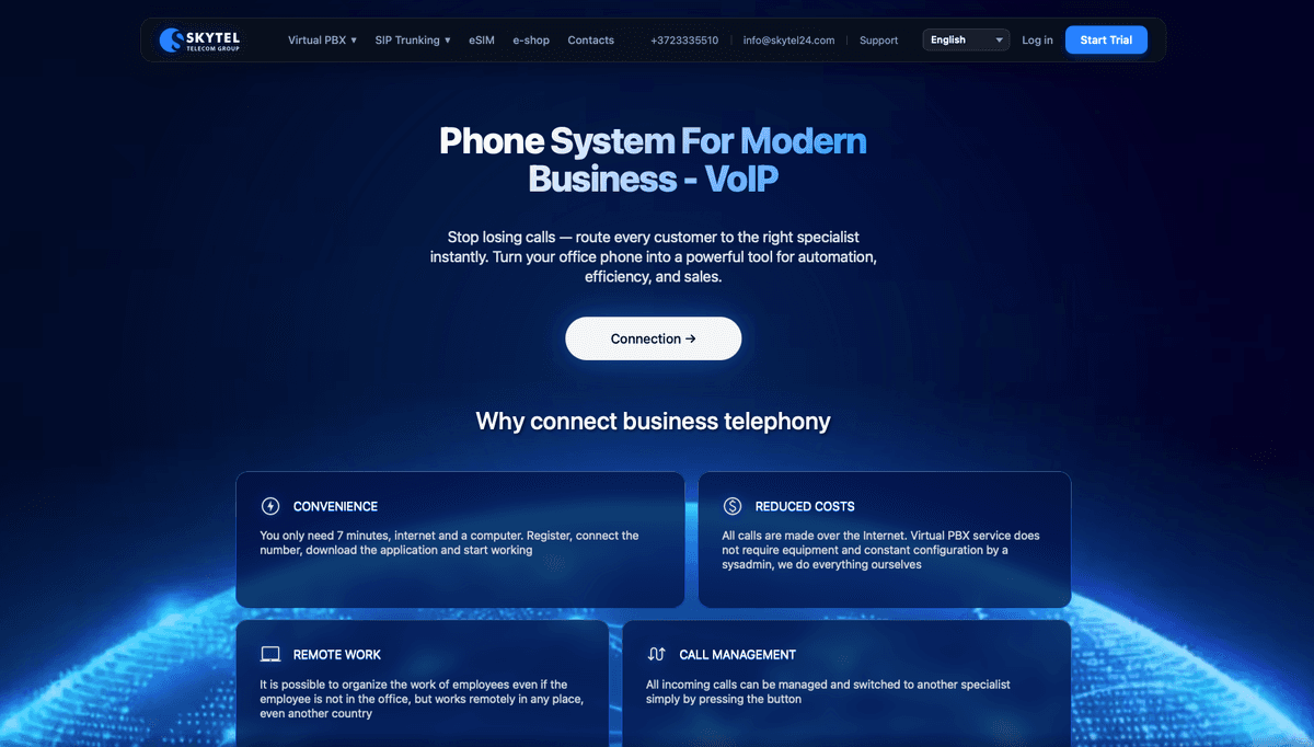 SkyTel — Облачная телефония и VoIP-платформа для бизнеса