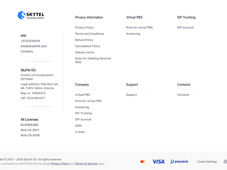 SkyTel — Облачная телефония и VoIP-платформа для бизнеса