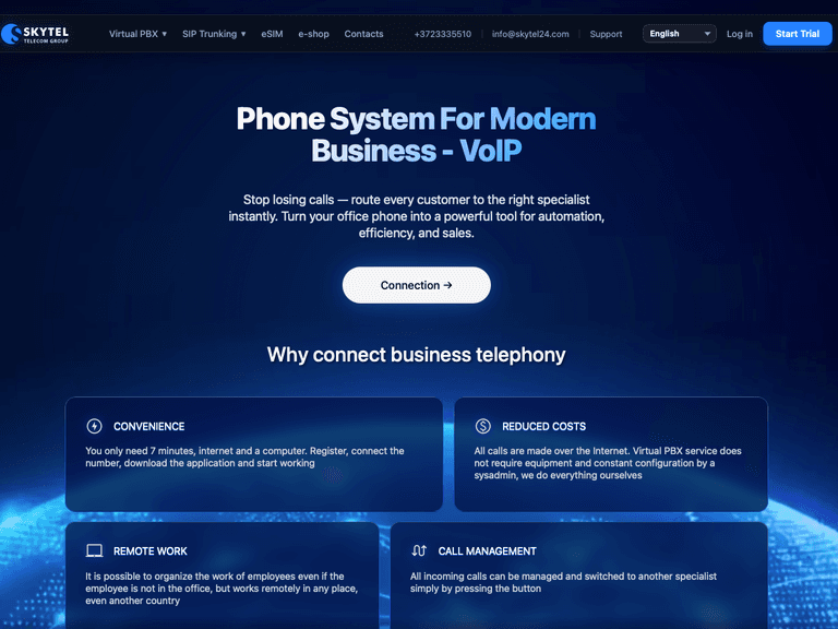 SkyTel — Cloud Telephony & VoIP Business Platform